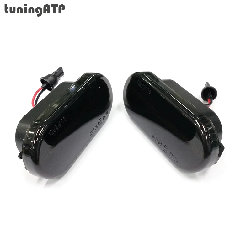 

Smoked LED Side Repeaters Wing Fender Turn Signal Indicator Blinker For SEAT Altea XL Altea Freetrack Mii