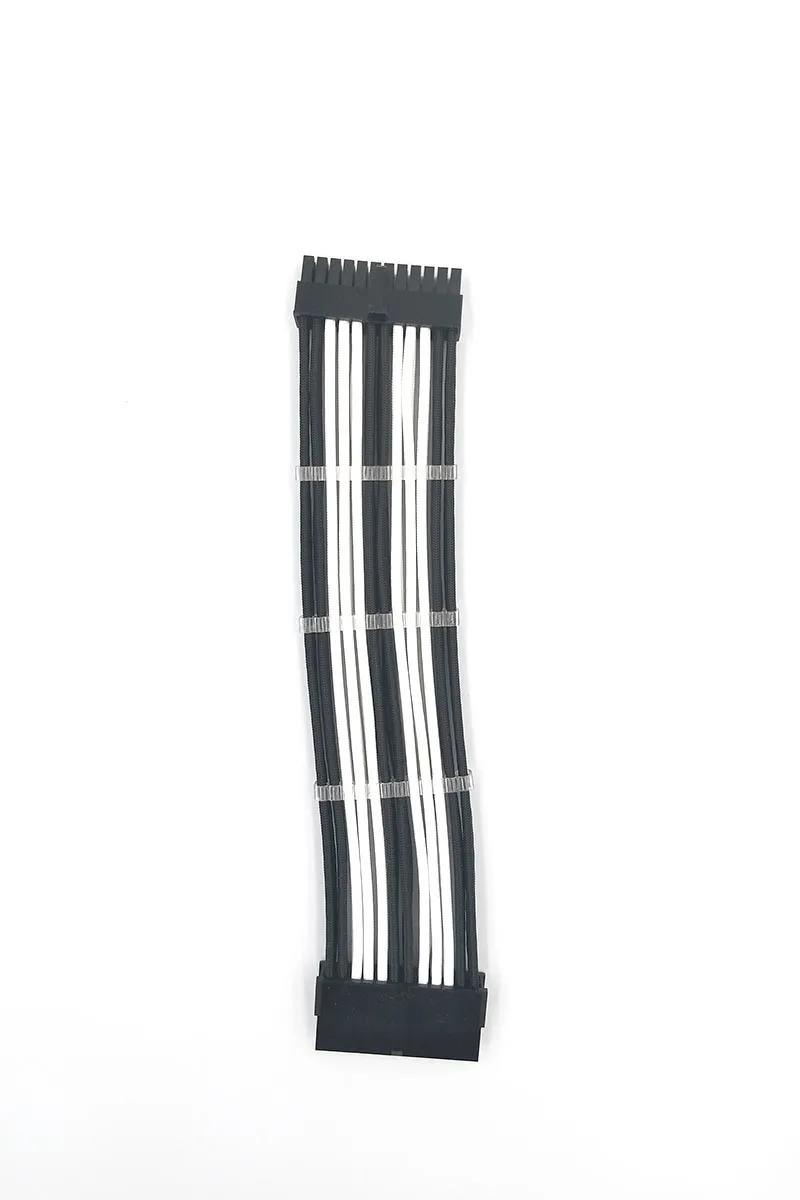 ATX 24Pin_Black_White_extension cable
