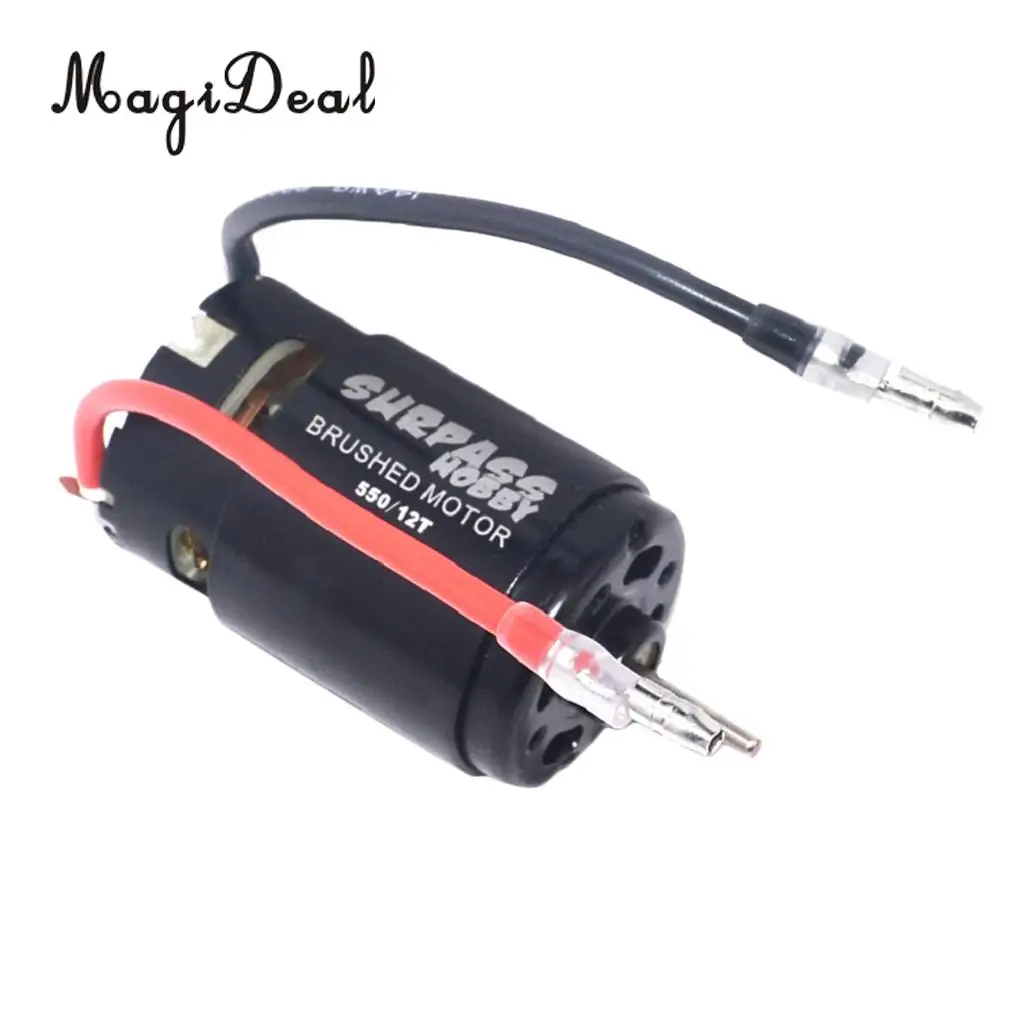 MagiDeal 550 Brushed Electric Motor with Fan for HSP HPI FS Kyosho Traxxas Yokomo WLtoys 1/10 RC Crawler Car