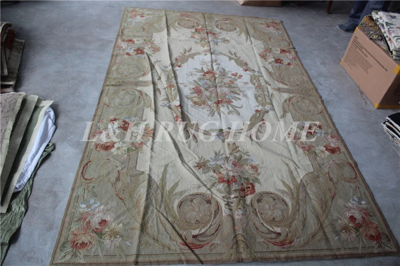 

Free shipping 10K 5'x8' medium carpets needlepoint woolen rugs with flowers design high quality handmade for home decoration