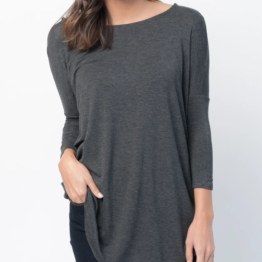 Heathered Ballet Sleeve Tunic (2)