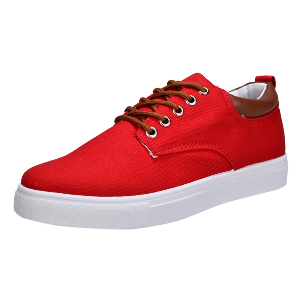 SAGACE/Лидер продаж; Мужская Весенняя Студенческая обувь для отдыха; универсальные маленькие белые туфли; модные брендовые туфли; Новинка; высокое качество - Цвет: Красный