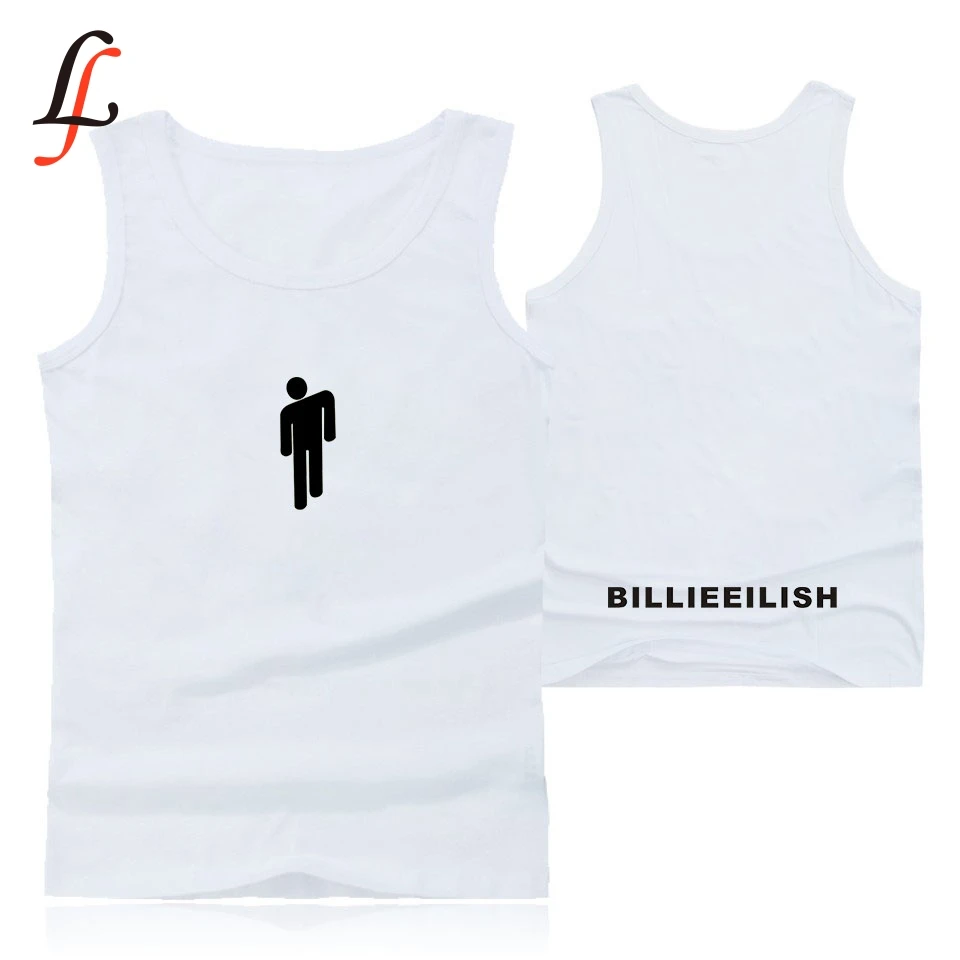 Billie Eilish повседневная майка на бретельках жилет Billie Eilish печать Бодибилдинг Gymclothing летняя майка с бретелями Мужская Фитнес унисекс
