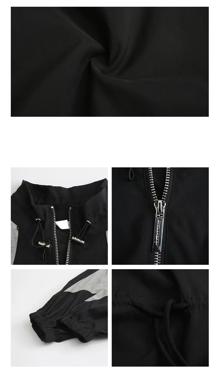 XITAO осеннее черное комбинированное платье миди, плюс размер, женское, хит, цвет, Ретро стиль, шнурок, длинный рукав, стоячий воротник,, новинка ZLL1946