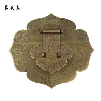 

[Haotian vegetarian Chinese antique Ming and Qing Zhang Muxiang] bronze copper fittings suitable 80-100CM box