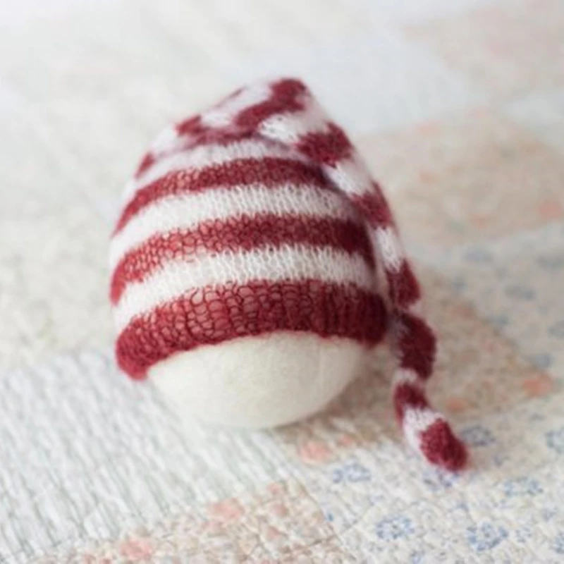 

Newborn Sleep Hat Prop Multicolored Newborn Photo Prop Knot Elf Stocking Hat Newborn Size