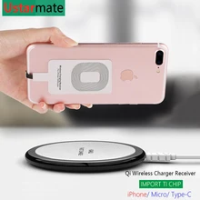 Qi Wireless Charger Receiver for iPhone 5 6 6S 7 Plus Adapter Micro Type-C Impored TI Chip Wireless Charging Charger Receivers