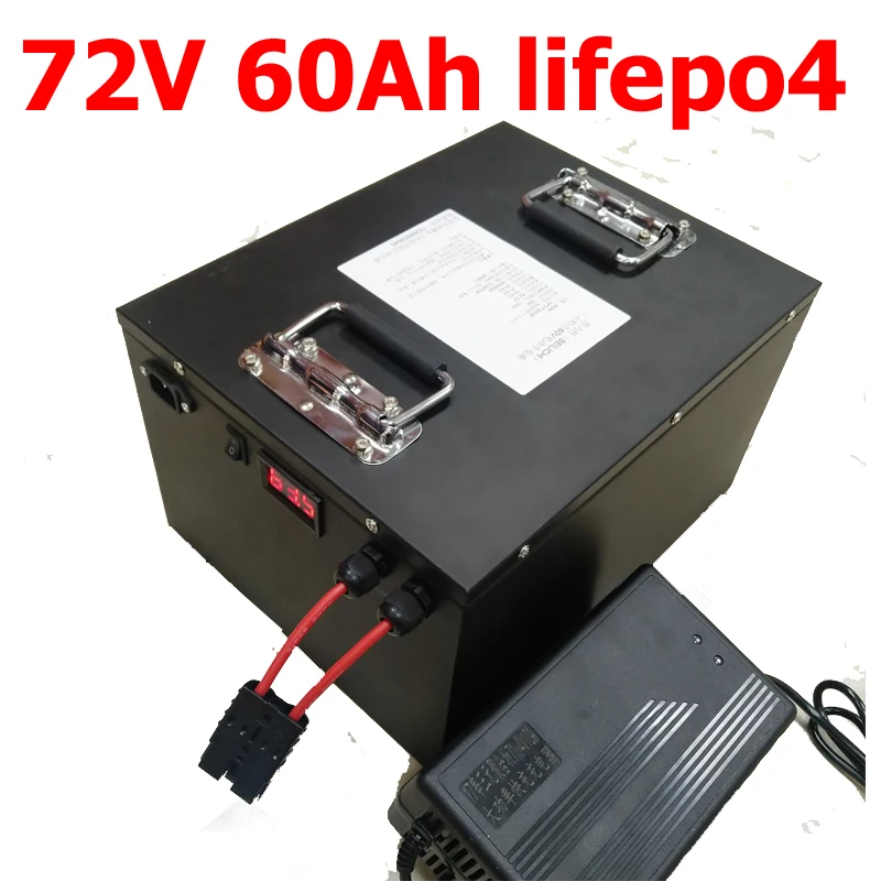 

GTK waterproof lithium 72V 60Ah lifepo4 battery BMS for 5500W 3500W bicycle bike scooter Motorbike Motorcycle + 10A charger