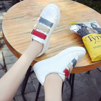 

Women sneakers 2019 fashion comfortable hook & loop white shoes woman mixed colors student Women casual shoes zapatos de mujer