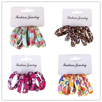 

6 pcs/set 2018 cute elastic hair rubber bands women girls hair ties rope ring accessories for women hair band scrunchie tiara