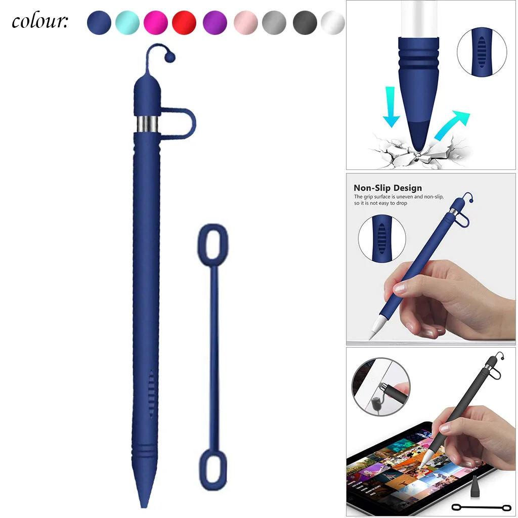 

Protective Case For iPad Pro Apple Pencil Silicone Cradle Stand With Cap Keeper Sleeve Cover Skin Protective Accessories