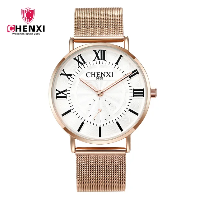 2018 CHENXI Lovers' Watches Fashion Roma dial Waterproof Couple Watches Men and 2018 CHENXI Lovers' Watches Fashion Roma dial Waterproof Couple Watches Men and