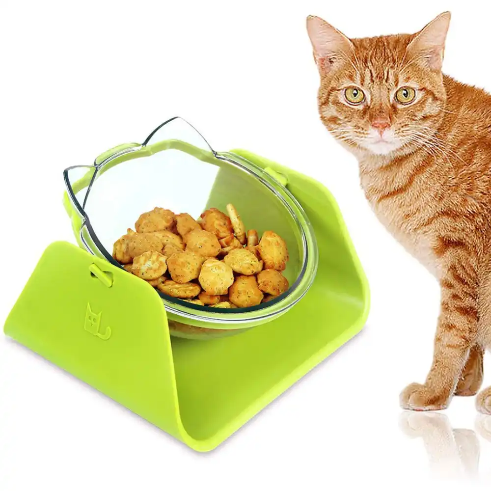 Food Bowl With Stand Elevated Pet Kitten Water Dish Feeder Bowls