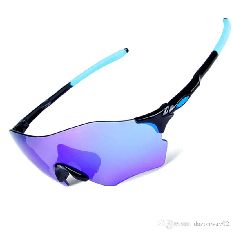 Мужские спортивные солнцезащитные очки с 3 линзами, поляризованные солнцезащитные очки EVzero для велоспорта, женские очки для горного велосипеда, очки для шоссейного велосипеда, очки для бега, рыбалки - Цвет: Purple