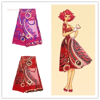 

Joyancy french lace fabric embroidered with flower patterns 2016 high quality african swiss mesh lace for party dresses.