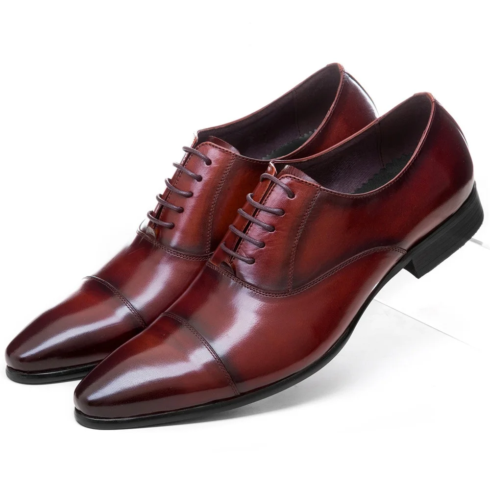 Модные черные/коричневые Коричневые строгие туфли из натуральной кожи|shoes fashion