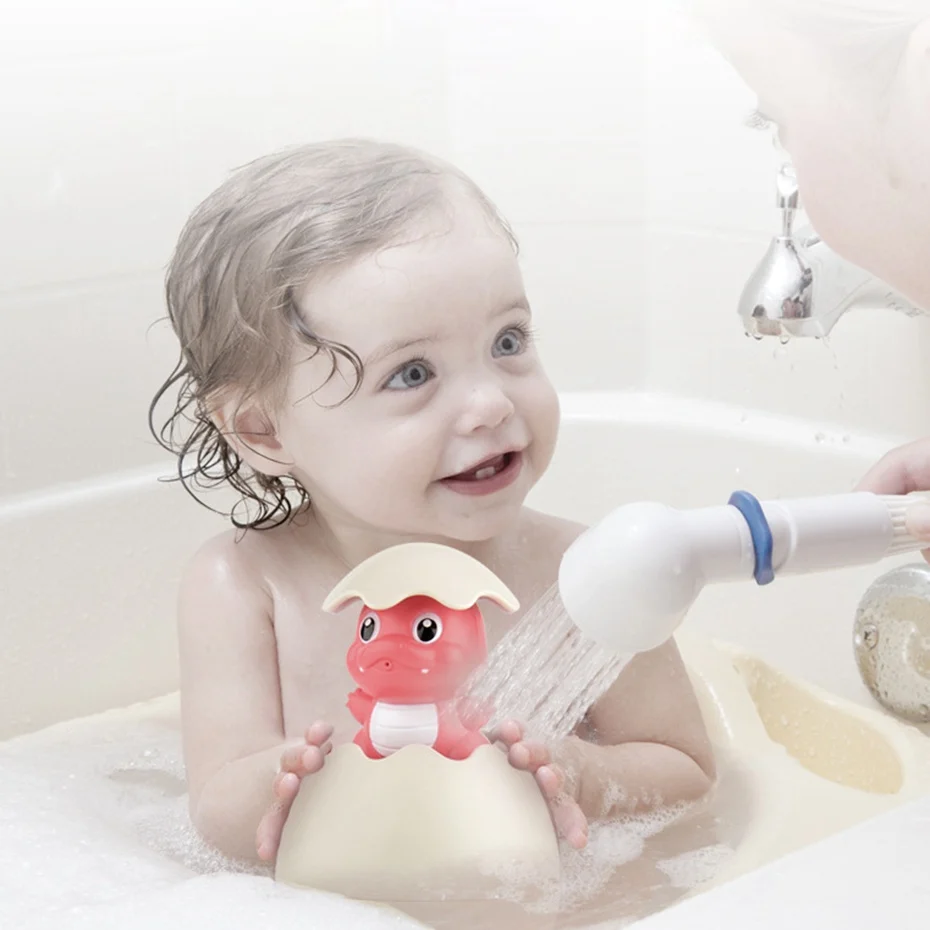 1pc Dinosaur Eggs Bathroom Animals Play Water Spraying Toy Bath Toys Kids Shower Toys Spray Sprinkler Baby Bathing Duck Gifts