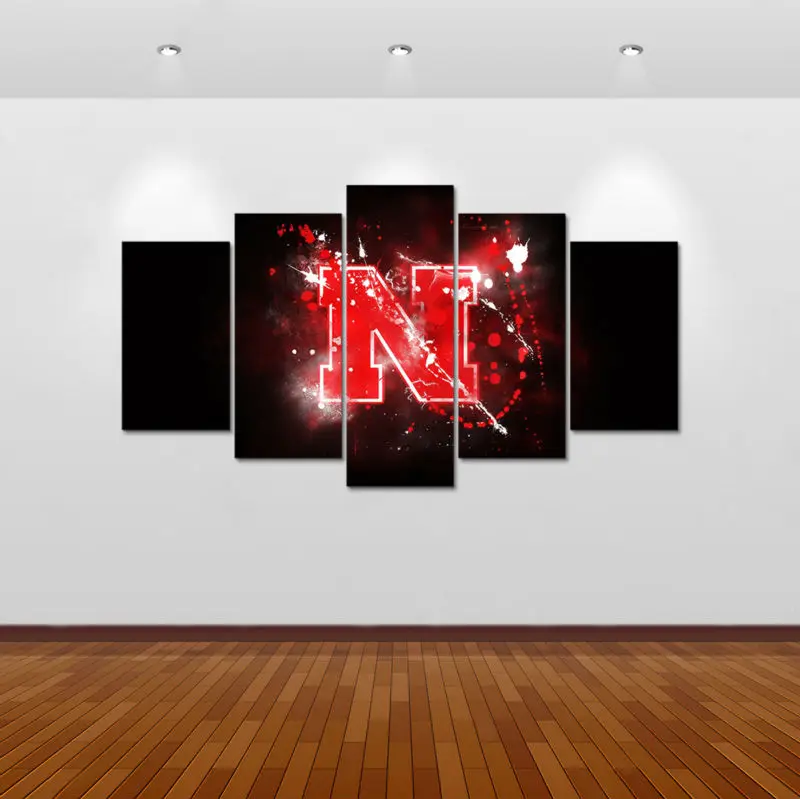 Print Nebraska Cornhuskers College football Painting home decor Canvas