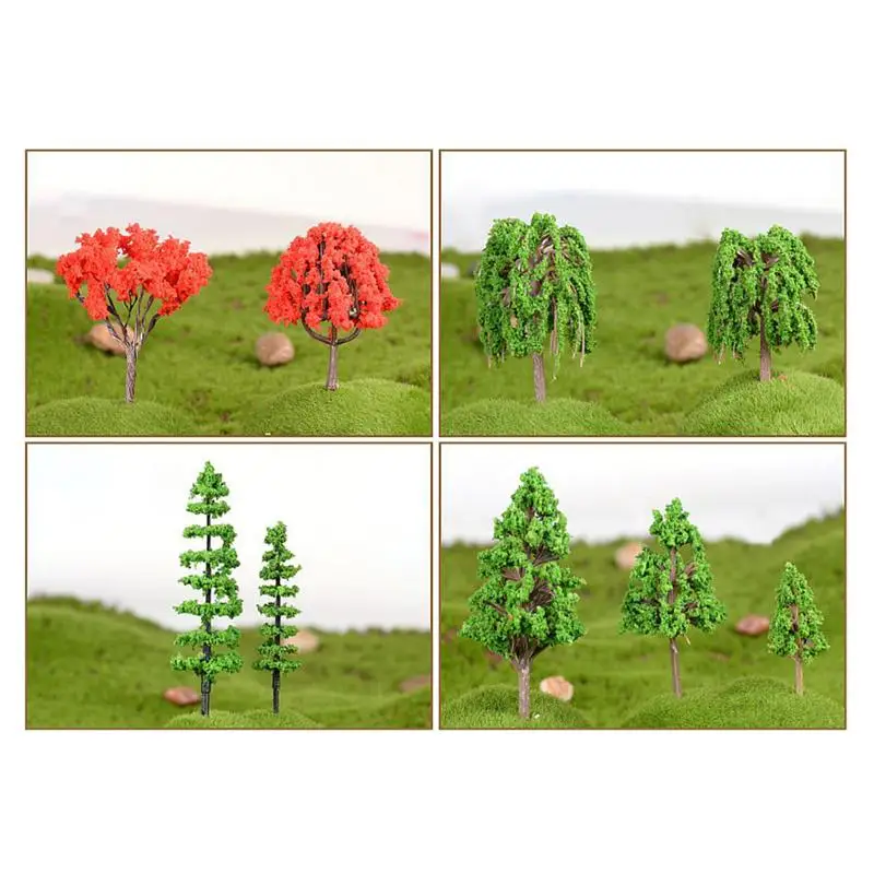 WINOMO 78x44 мм Искусственные мини саженцы деревьев Миниатюрные для сада, ландшафтный дизайн Декор моделирование пластиковое дерево украшения