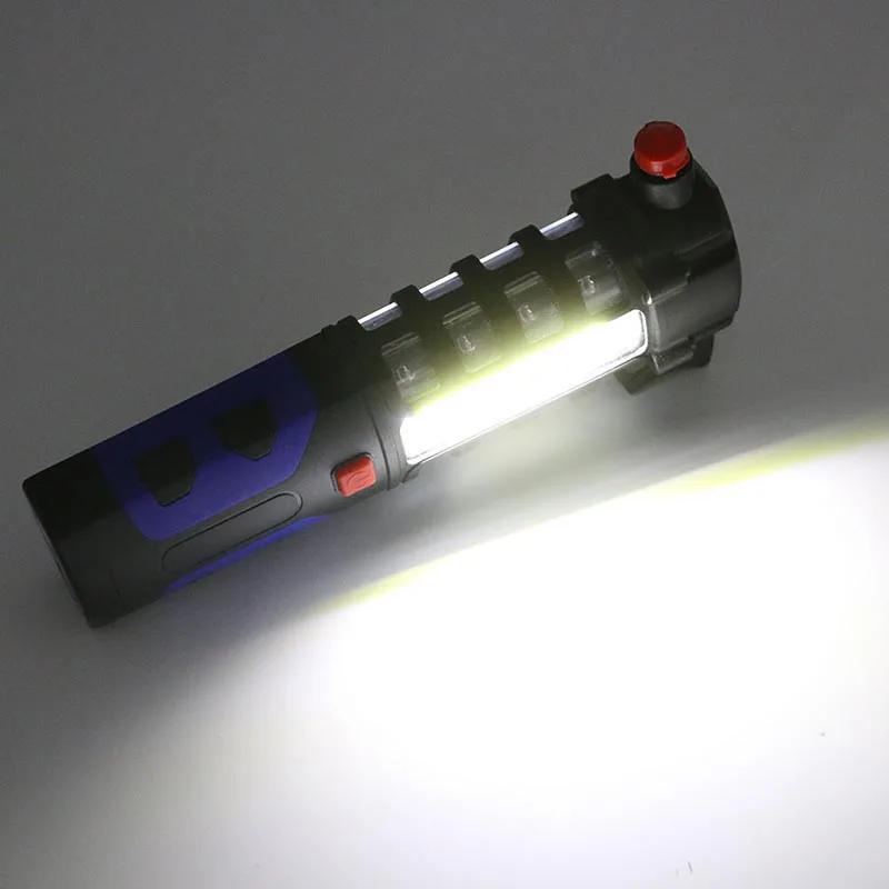 Многофункциональный фонарь молоток безопасности автомобиля аварийный инструмент фонарь с магнитом свет для кемпинга HVR88