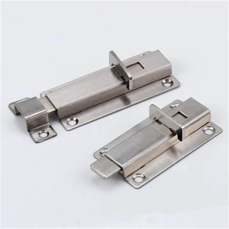 

Door Latch Stainless Steel Sliding Lock Spring Latch Locks Wall Mounted Thickened Hotel Office Door Safety Lock Home Hardware