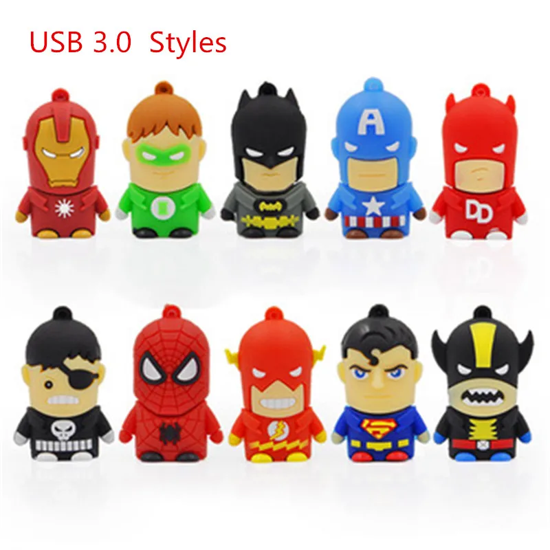USB 3 0 креативный мультяшный супергерой Марвел серии персонажей usb флэш накопитель