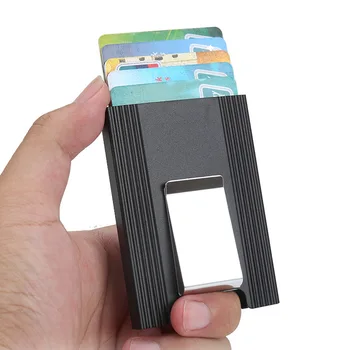 

Hot Fashion Novelty Bank Credit Card Package Card Holder Business Card Case Gift 2019 New Aluminum alloy Card Box