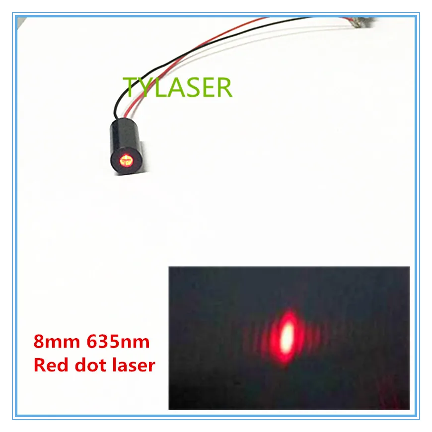

8mm 635nm 1mW 5mW 10mW Red Dot Laser Module Industrial Grade APC Driver