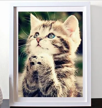 

CAMMITEVER 3D Full Drill Cartoon Cat Diy Diamond Painting Cross Stitch Diamond Embroidery Cat Children Painting