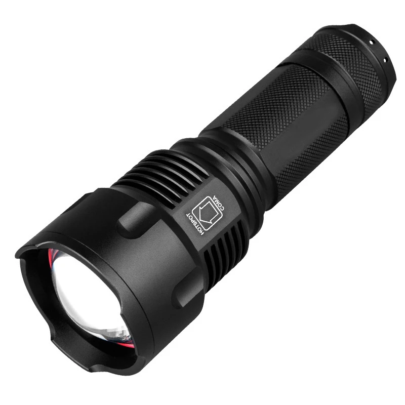

LED Flashlight Waterproof Torch Zoomable Power Rechargeable Battery Outdoor Hiking Light BHD2