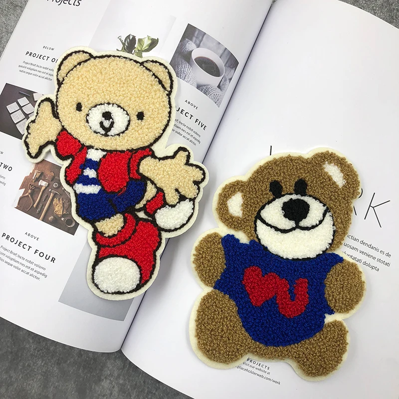 JOD DIY мультфильм Медведь шерсть вышивка патч аппликация для одежды Швейные
