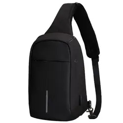 2018 новая спортивная сумка Многофункциональный anti-theft груди плечо одного плеча USB + наушники отверстие открытый езда мешок для мужчин