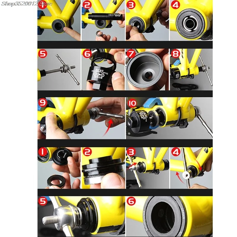 1 Комплект Профессиональная версия велосипеда пресс-в центре вал статическая установка и набор инструментов для удаления BB86/30/92/PF30