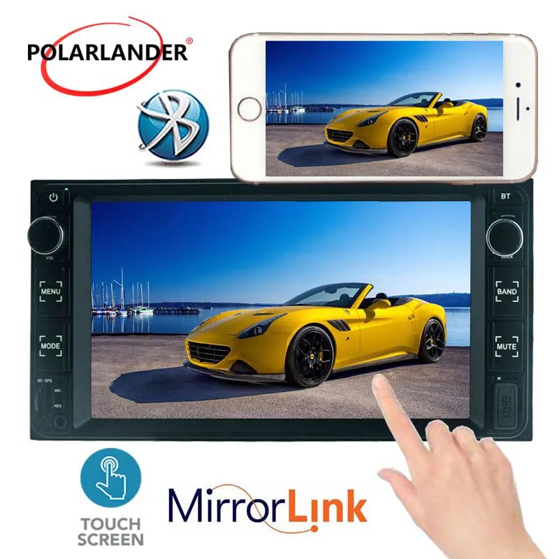 

7inch 2 Din Touch Screen Display TF AUX ISO Interface Mirror Link Car MP5 Player Single USB FOR TOYOTA COROLLA 04-14