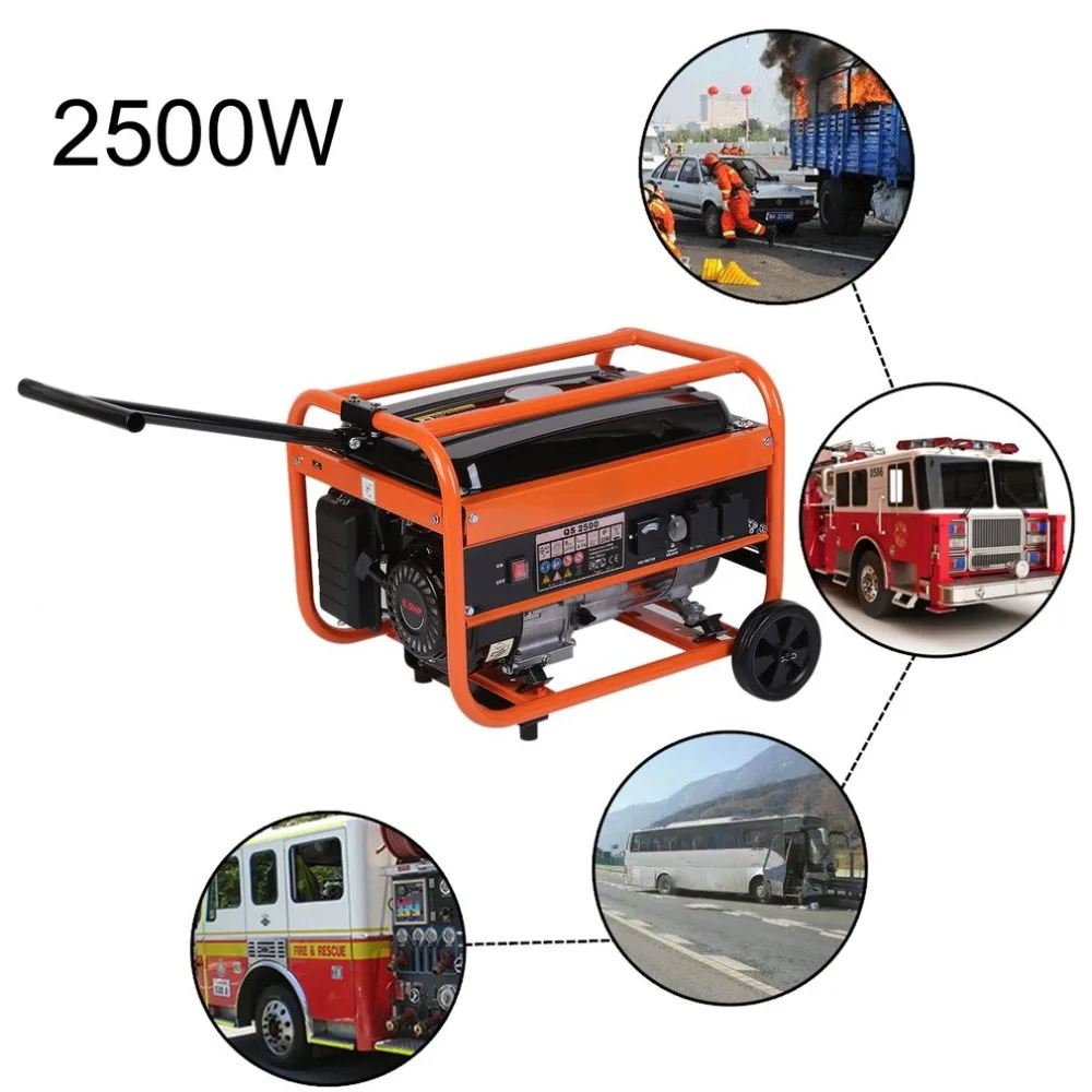 

2500W Heavy Duty Portable Small Silent Low Fuel Consumption QS2500 Homeuse Petrol Generator Gasoline Engine For Boat RV