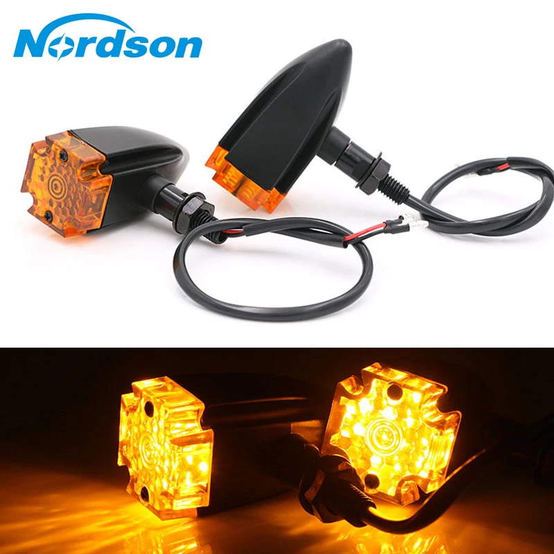 

Nordson Motorcycle LED Maltese Cross Turn Signal Indicator taillight lamp bullet Light For Honda Yamaha Suzuki Kawasaki Harley