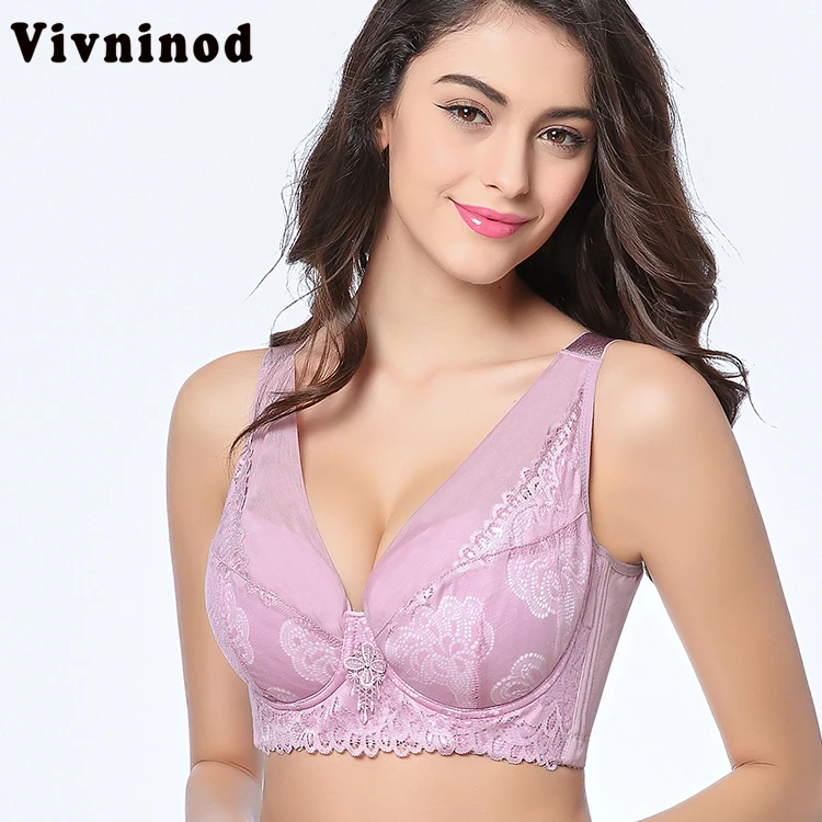 

Vivninod women bh push up lace bra madam bras XXX Plus size ladies luxury underwear sexy lace brassiere femme lingerie 115 D-F