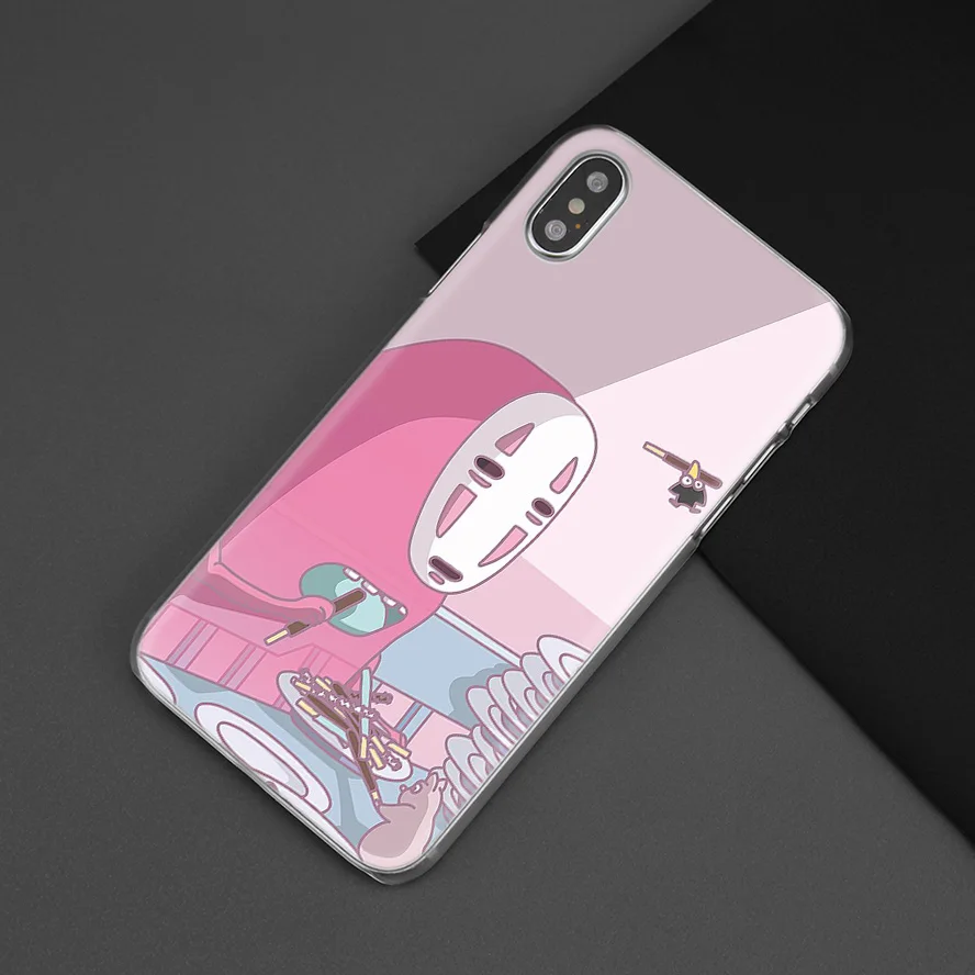 Чехол для iPhone 12 Mini XS Max XR X 11 11Pro 10 7 7S 8 6 6S Plus 5S SE 5 Жесткий ПК чехол телефона Studio Ghibli