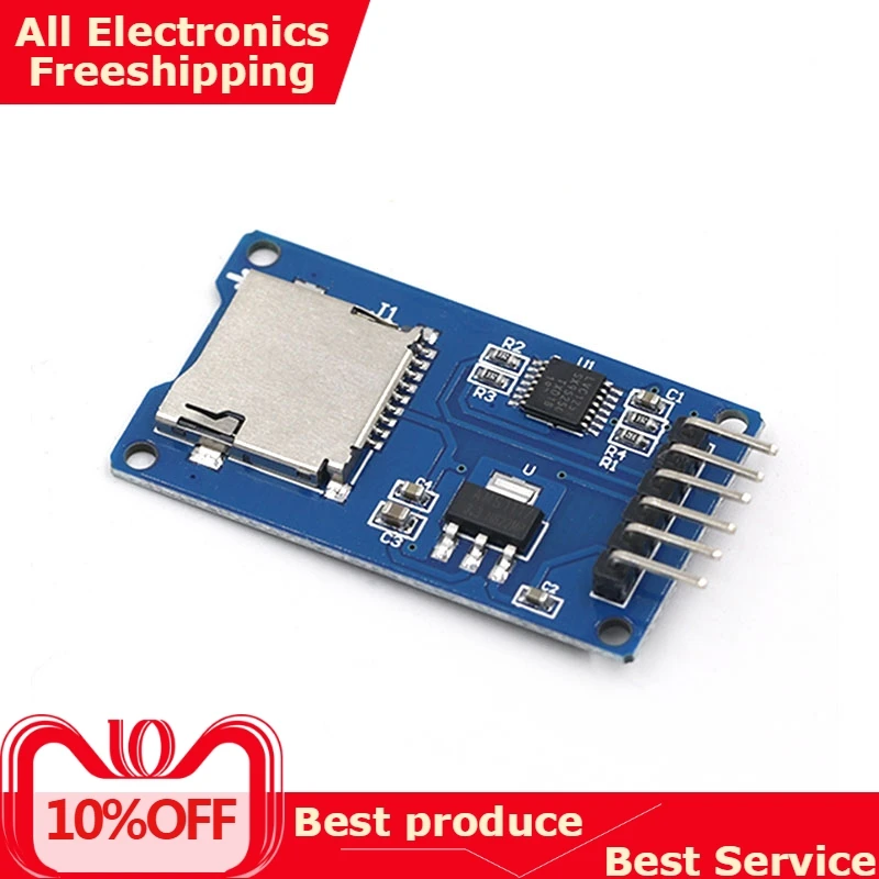 

Micro SD Storage Expansion Board Micro SD TF Card Memory Shield Module SPI For Arduino Promotion