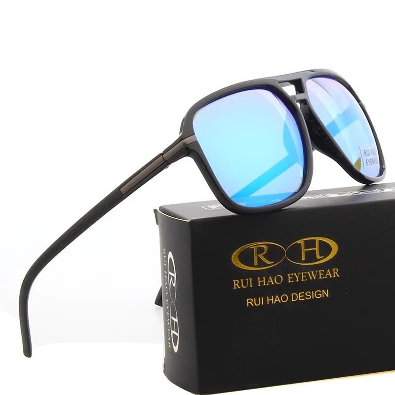 Брендовые поляризованные солнцезащитные очки для мужчин, Ретро стиль, для отдыха, солнцезащитные очки, модные очки для вождения, для улицы, желтые, ночное видение