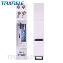 Trilho DIN Interruptor Do Temporizador Interruptor de Tempo Mecânico SUL180 16A 24 Horas Timer Programável Interruptor de Tempo
