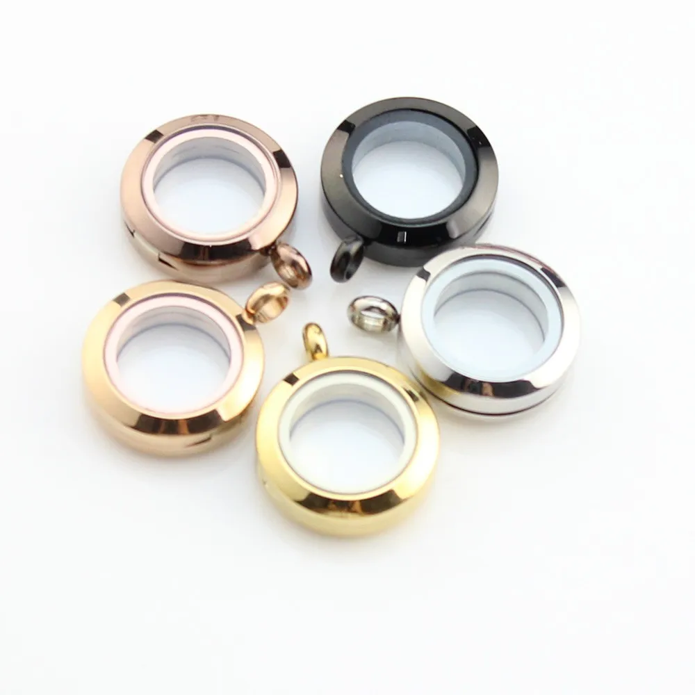 10pcs 20mm 316L stainless steel floating glass locket fashion small