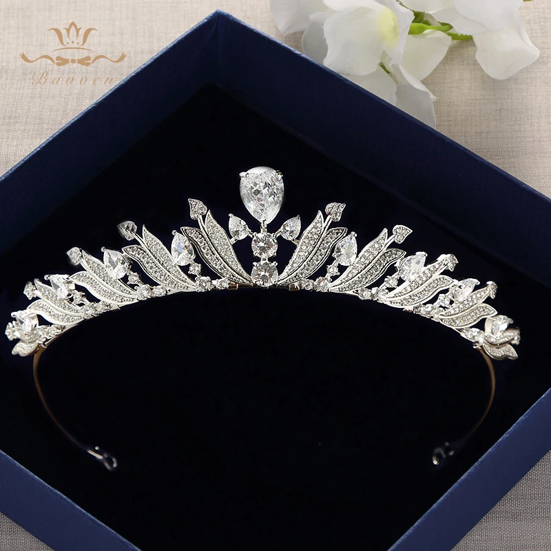 

Bavoen Crown Cubic Zircon Tiara Princess Tiaras Wedding Hair Hair Accessories Bridal Hairbands Crystal Prom Hair Jewelry