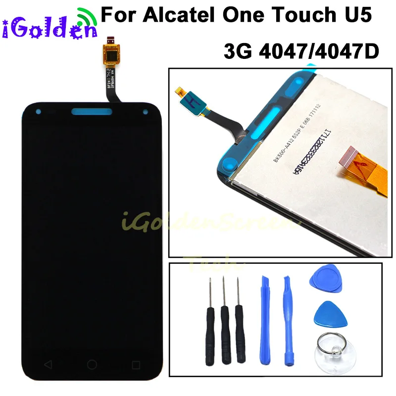 5 0 дюймов для Alcatel One Touch U5 3G 4047 4047D ЖК-дисплей + сенсорный экран дигитайзер сборка