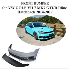 PU Неокрашенный автомобильный передний бампер для VW GOLF VII 7 MK7 GTI R Rline хэтчбек- автомобильные аксессуары