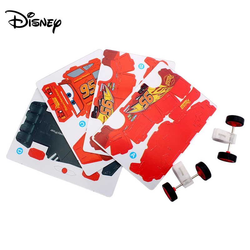 Disney Racing Story 3D Power Puzzle Новая Большая двойная задняя сила может запускать пазл для