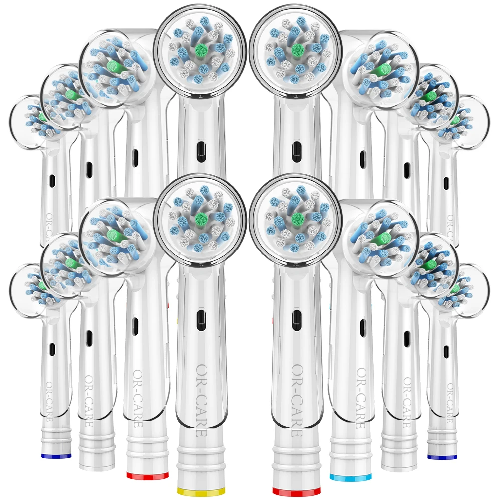 

16PCS Cross Function Toothbrush Heads for Oral b Brush Heads with Toothbrush Head Cover Fit Oral-B Electric Toothbrush
