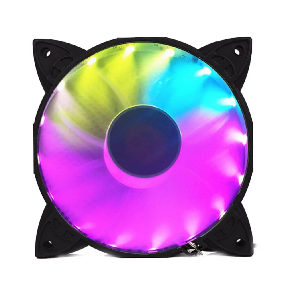 

Computer PC Cooler Cooling Fan Double Ring 366 Modes RGB LED 120mm Fan Super Quiet Cooling Fan For CPU High-airflow