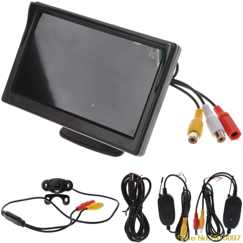 

2018 New 5" Wireless TFT-LCD+Car Rear View Monitor Reverse Backup Camera Night Vision Set Drop Shipping