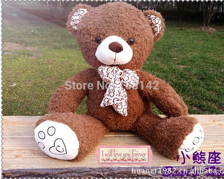 

80cm Brown giant stuffed animal teddy bear plush toys soft toys Christmas gifts for girls kids free shipping